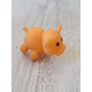 Rubber orange Pig balloon animal toy figure